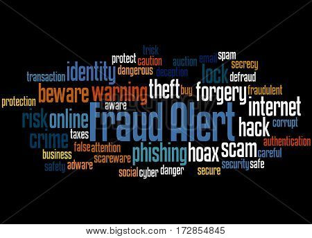 Fraud Alert, Word Cloud Concept 3