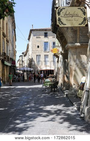 The Old Town Of Uzes On France