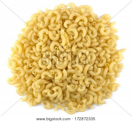A portion of pasta isolated on white