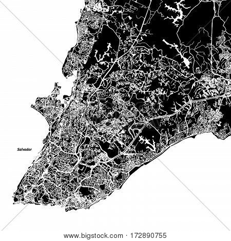 Município De Salvador One Color Map