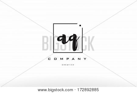 Aq A Q Hand Writing Letter Company Logo Icon Design
