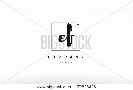 Ef E F Hand Writing Letter Company Logo Icon Design