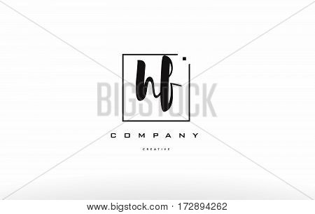 Hf H F Hand Writing Letter Company Logo Icon Design