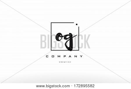 Og O G Hand Writing Letter Company Logo Icon Design