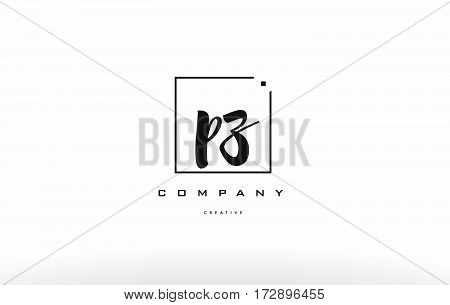Pz P Z Hand Writing Letter Company Logo Icon Design
