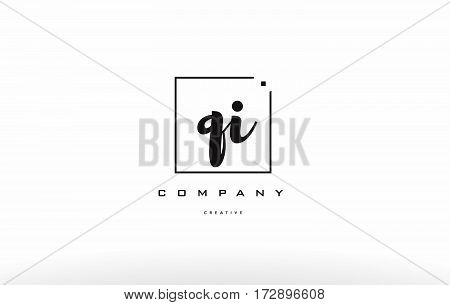 Qi Q I Hand Writing Letter Company Logo Icon Design