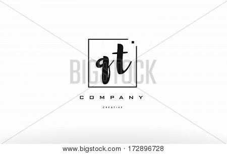 Qt Q T Hand Writing Letter Company Logo Icon Design