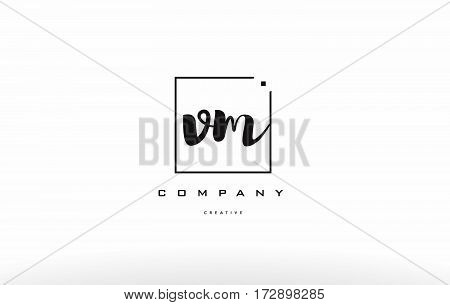 Vm V M Hand Writing Letter Company Logo Icon Design