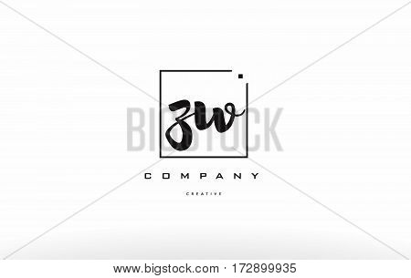 Zw Z W Hand Writing Letter Company Logo Icon Design