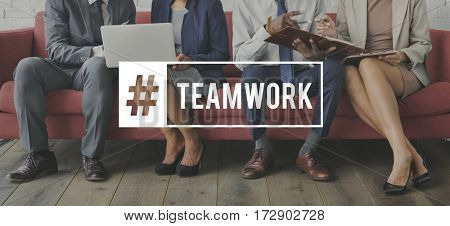 Start up Team Building Teamwork Hashtag