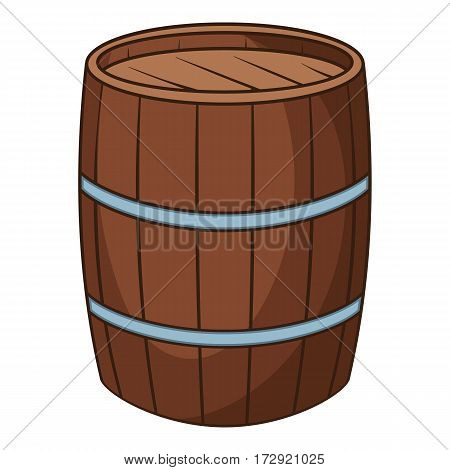 Wine barrel icon. Cartoon illustration of wine barrel vector icon for web