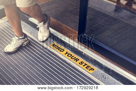 Mind Step Surface Accident Caution Gap Stumble