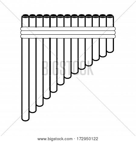 Isolated Panflute Outline