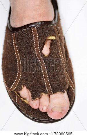 Leaky Brown Slippers.