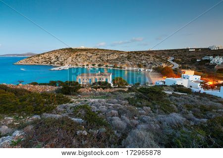 Agios Georgios village on Iraklia island in Lesser Cyclades, Greece.