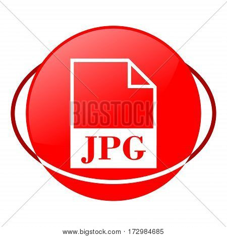Red icon, jpg file vector illustration on white background