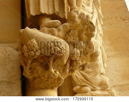 Cathedral gothic statues architecture middle age smile angels religion religion