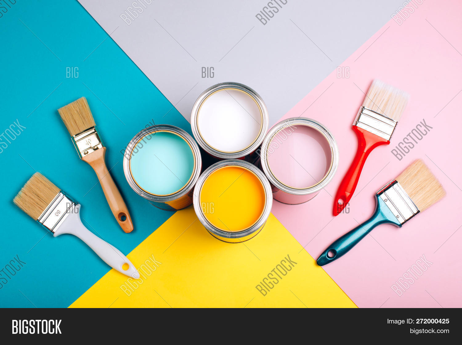 Four Open Cans Paint Image & Photo (Free Trial) Bigstock