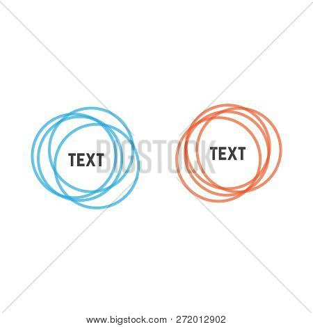 Rounded Shapes. Overlapping Rounds Icons. Overlapping Color Circle Vector