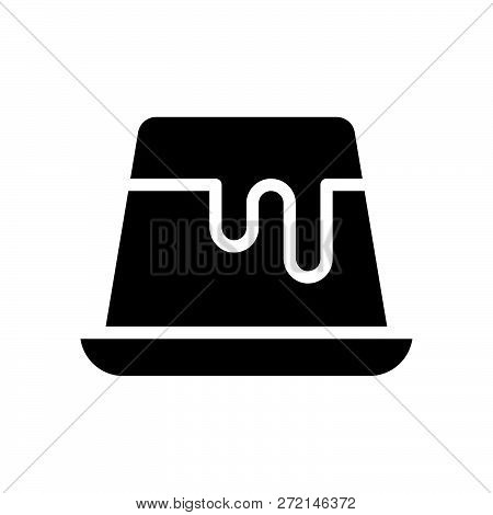 Pudding Or Panna Cotta, Bakery And Pastry Set, Glyph Icon.