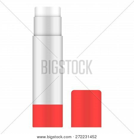 Glue Stick Icon. Realistic Illustration Of Glue Stick Vector Icon For Web Design Isolated On White B