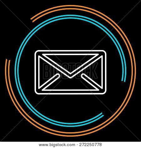 Simple Mail Thin Line Vector Icon. Editable Stroke.
