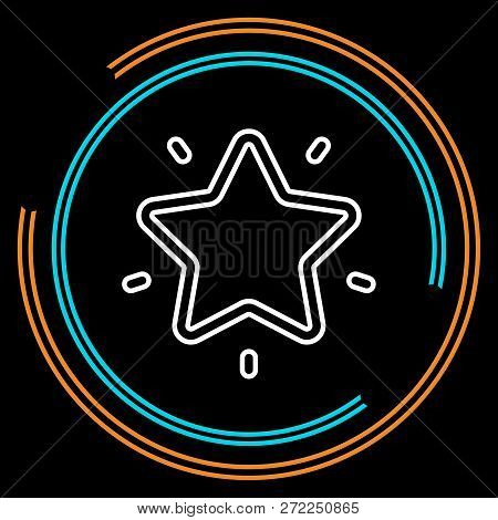 Simple Star Thin Line Vector Icon. Editable Stroke.