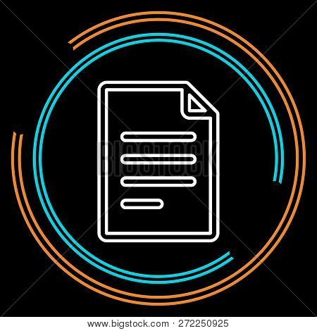 Simple Document Thin Line Vector Icon. Editable Stroke.