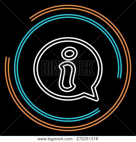 Simple Information Thin Line Vector Icon. Editable Stroke.