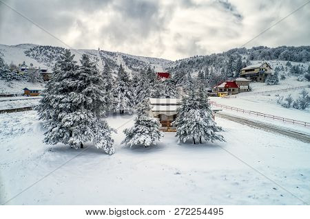 Aerial View At Ski Resort Seli