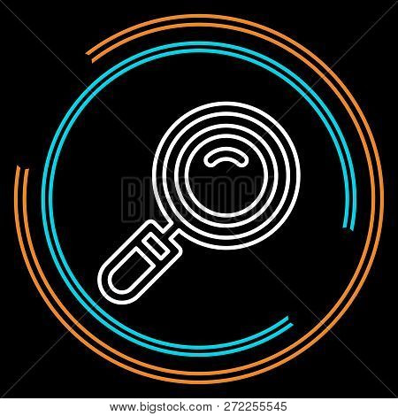Simple Search Thin Line Vector Icon. Editable Stroke.