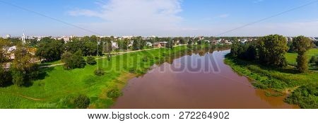 Panorama Of River Vologda And Church Of The Presentation Of The Lord Was Built In 1731-1735 Years In