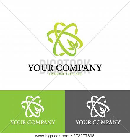 Agriculture Science Logo Design Template Flat Style Design. Vector Illustration