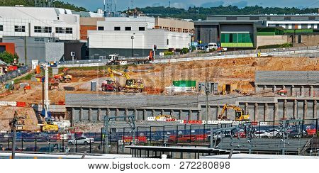 Gosford, New South Wales, Australia - March 12, 2018: Construction And Building Work On Gosford Hosp