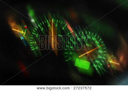 Beschleunigung Drehzahlmesser Closeup Dashboard