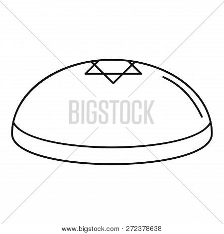 Kippah Icon. Outline Kippah Icon For Web Design Isolated On White Background