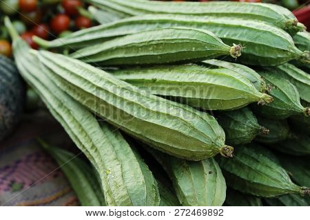 Luffa Acutangula For Cooking At Street Food