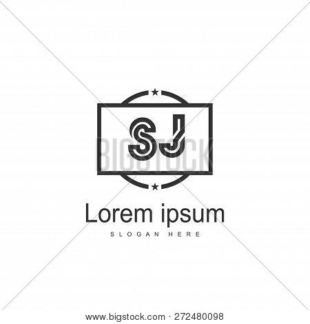 Initial Letter Sj Logo Template Design. Minimal Letter Logo
