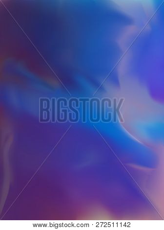 Vector Holography Foil Rainbow Iridescent Texture. For Fantasy And Fashion Print In Blue And Purple 