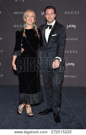 LOS ANGELES - NOV 03:  Sam Taylor-Johnson and Aaron Taylor-Johnson arrives to the 2018 LACMA Art + Film Gala  on November 3, 2018 in Hollywood, CA                