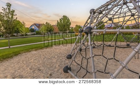 Scenic View In Daybreak Utah With A Dome Climber