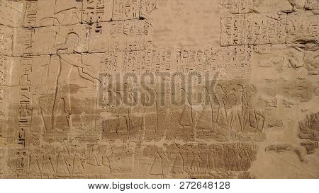 Temple Of Medinet Habu. Egypt, Luxor. The Mortuary Temple Of Ramesses Iii At Medinet Habu Is An Impo
