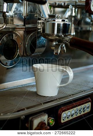 Start Your Day The Right Way. Coffee Cup. Small Cup To Serve Coffee Or Espresso Drinks. Stainless St