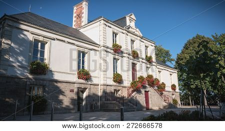 Architectural Detail Of The Town Hall Of Montaigu