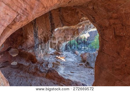 A Rock Cave At The Stadsaal Caves And Rock Art Site In The Cederberg Mountains In The Western Cape P