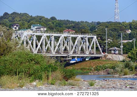 Railway Bridge Across The River (sochi, Lazarevsky District, Golovinka Settlement)