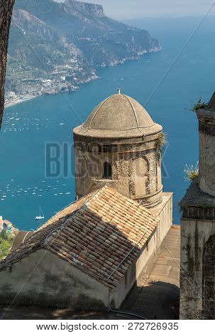 View Over Gulf Of Salerno From Villa Rufolo, Ravello, Campania, Italy