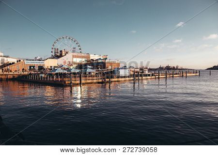 Editorial 11.17.2018 Helsinki Finland, Grayest Day Of The Year Happening At Allas Sea Pool, In The H