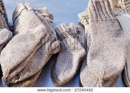 traditional handimade socks, Bucharest's fair