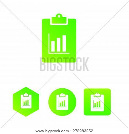 Clipboard Chart Icon. Task Icon Concept. Gradient Style Vector Icon